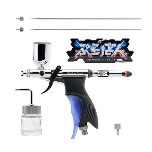Gaahleri ぷらばんコラボモデル エアブラシ ダブルアクション トリガータイプ GHAC-Swallowtail Plaban Co-Artist (自定心挿入式ノズル構造) ノズル口径 0.28 & 0.5 mm 模型 塗装