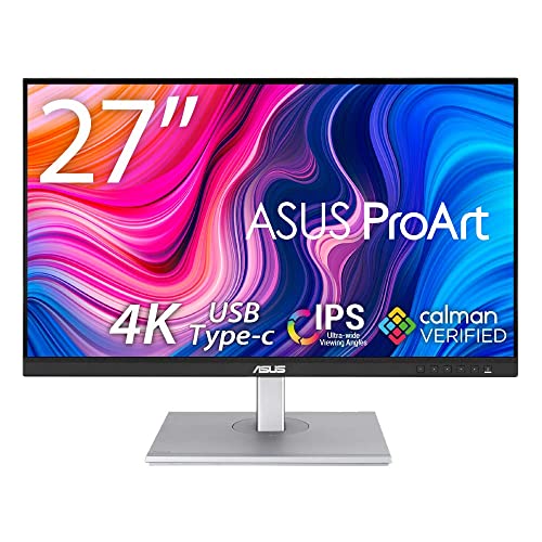 ASUS 4K モニター 27インチ PA279CV-J ( 無輝点交換保証 HDR IPS Type-C 65W PD Display Port HDMIx2 高さ調整 縦横回転 SRGB100% Rec.709 Calman Verified ProArt パレット搭載 )