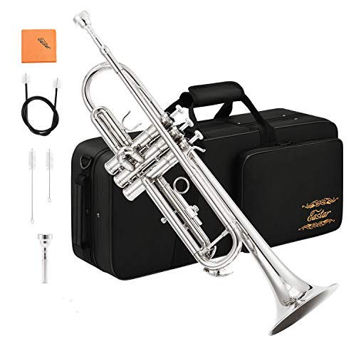 Eastar トランペット Bb調 Trumpet 初心者 清潔アクセサリー付 (ニッケルメッキ)｜櫻屋オンライン店