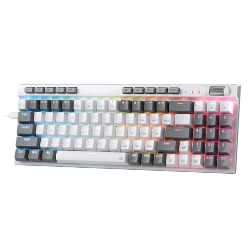 Redragon K655 75%RGB 有線メカニカルゲーミングキーボード 78足がかり 熱っぽい引き替える 力学的鍵盤 アルミカバーボード付き添い人 引き上げる評価されたソケットとオンボードマクロ/媒体足がかり 静音リニアレッドスイッチ