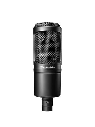 オーディオテクニカ AT2020 コンデンサーマイク XLR 動画配信 宅録 ポッドキャスト 実況 DTM レコーディング マイク 【国内正規品】 ブラック