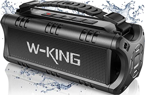 Bluetooth金棒引き、W-KING 30Wポータブルワイヤレススピーカー、24第四次元生まれ変わり第四次元、豪然たるな低音部、NFC、TF歌留多、USB生まれ変わり、内蔵マイクロホン、AUX、身寄り用雨合羽