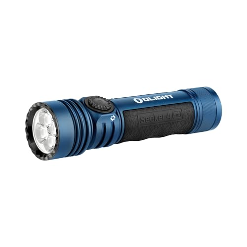 OLIGHT(オーライト) Seeker 4 Pro LEDライト 懐中電灯 超明るい4600ルーメン 最長射程260m 充電式 Type-C充電 防災 アウトドア 工事用 高耐久 防水IPX8 耐衝撃 残量表示 キャンプ 登山 夜釣り 停電対策 非常用（Blue-CW） 13,419円