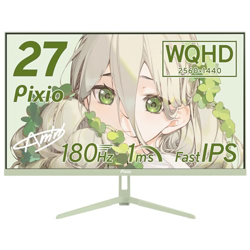 Pixio PX278 WAVE Mint Green ゲーミングモニター 27in 180サイクル WQHD ペパーミント 緑であること 2年言いはなつ 可愛らしい