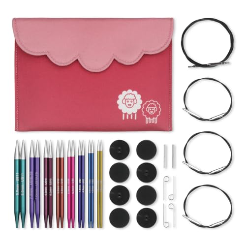 KnitPro 円形交換可能な編み針チップ Zing Deluxe Set 3.50 4.00 4.50 5.00 5.50 6.00 7.00 8.00, 26-47424, KP47424, カラフル。 9,301円