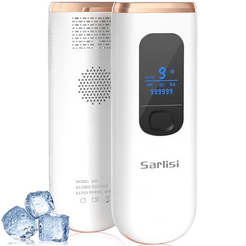 Sarlisi 脱毛器 全身脱毛 【新モデル】 冷感脱毛 IPL光脱毛器 家庭用 9段階調節 99万回照射 連続照射 光脱毛器 光エステ 男女兼用 だつもうきメンズ 髭 無痛脱毛 軽量 VIO対応 手動/自動モード 光美容器 Ai07-1
