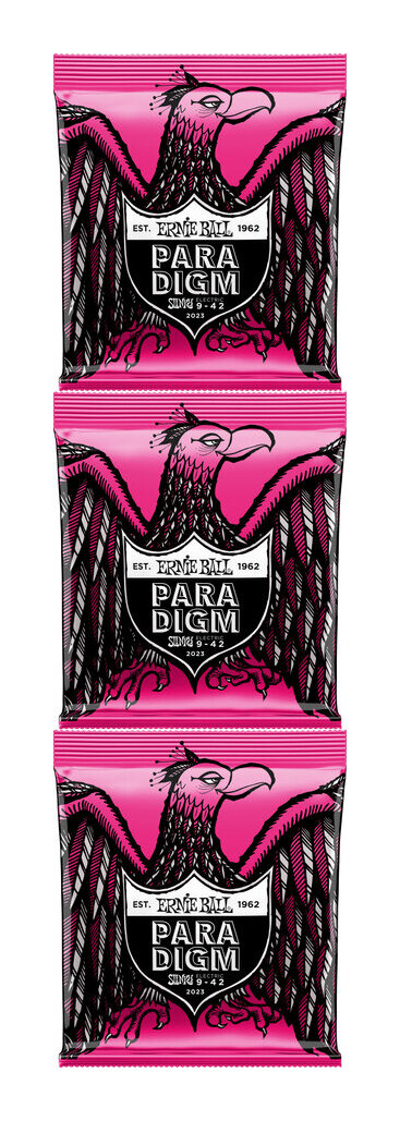 ERNIE BALL 2023 ×3 [09-42] PARADIGM SUPER SLINKY エレキギター弦【メール便発送・全国送料無料・代金引換不可】