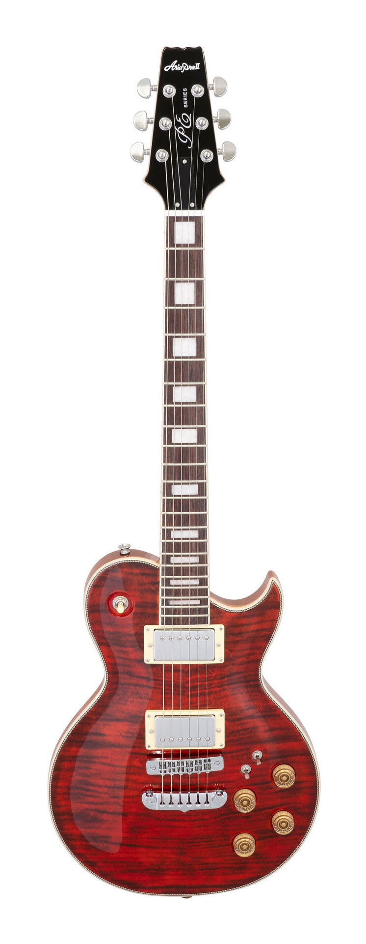 Aria ProII PE-700 SR(See-through Red) フレイムメイプルトップ エレキギター/ケース付【送料無料】【ポイント5倍】