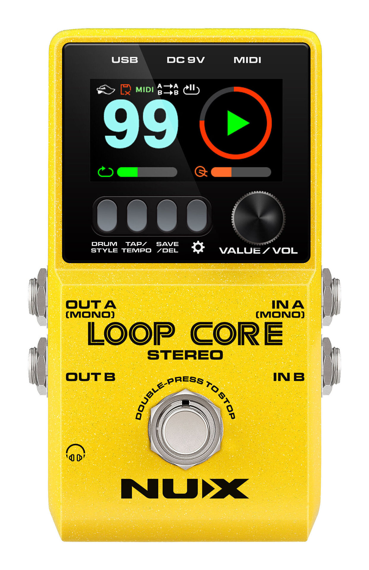 NUX Loop Core Stereo 液晶ディスプレイ ステレオ入出力 ルーパー ペダル【送料無料】