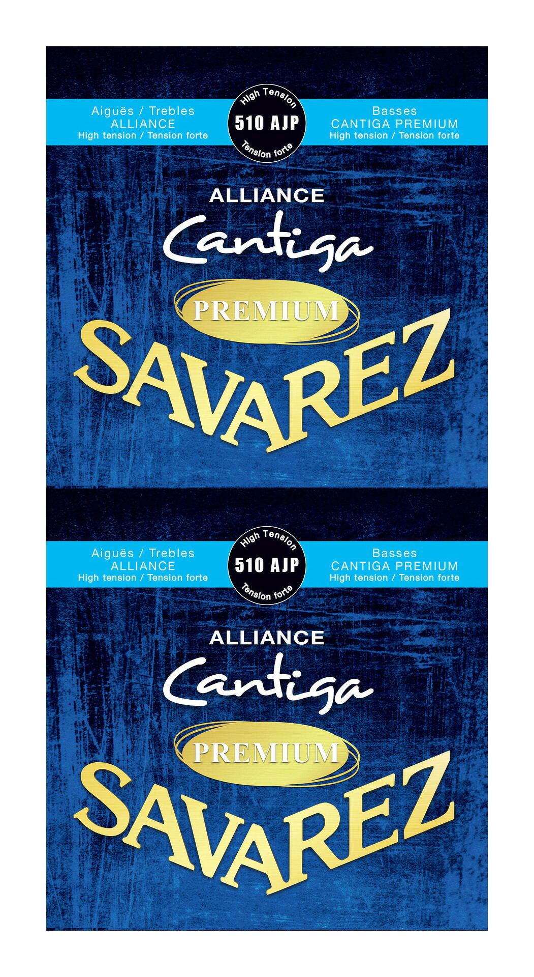 サバレス SAVAREZ 510AJP ×2 High tension アリアンス高音弦/カンティーガ・プレミアム低音弦【メール便発送・全国送料無料・代金引換不可】
