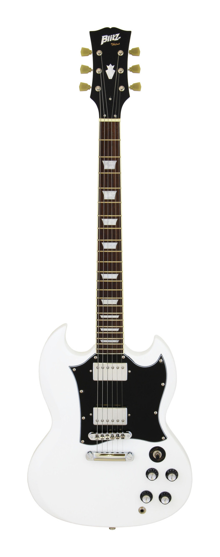 BLITZ by ARIA BSG-STD WH(White) SGタイプ エレキギター/ケース付【送料無料】