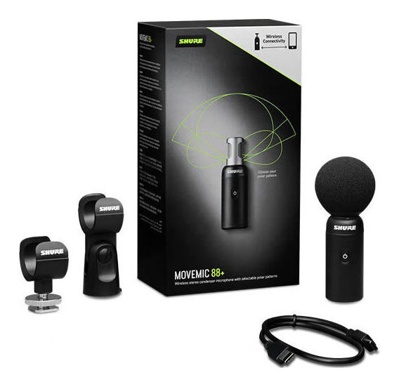 SHURE MV88+W-J-Z6 ワイヤレス ステレオ コンデンサー マイクロホン MOVEMIC 88+【送料無料】