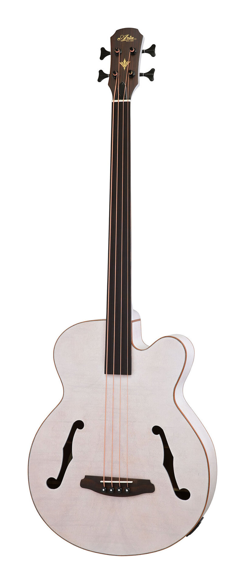ARIA FEB-F2/FL STWH(Stained White) エレクトリック アコースティック フレットレス ベース/ケース付【送料無料】