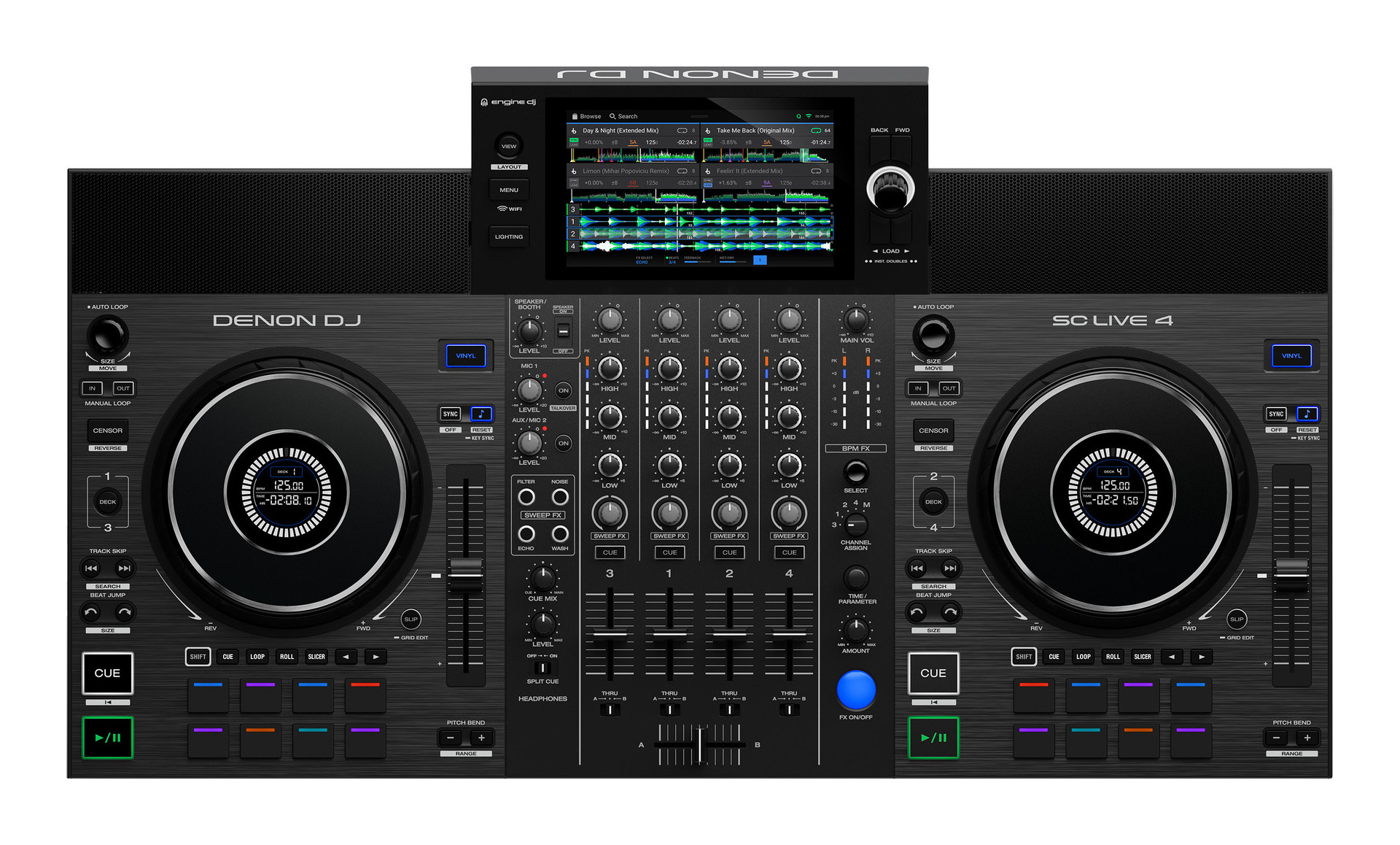 Denon DJ SC LIVE 4 オールインワン型 スタンドアローン DJコントローラー【送料無料】【ポイント5倍】