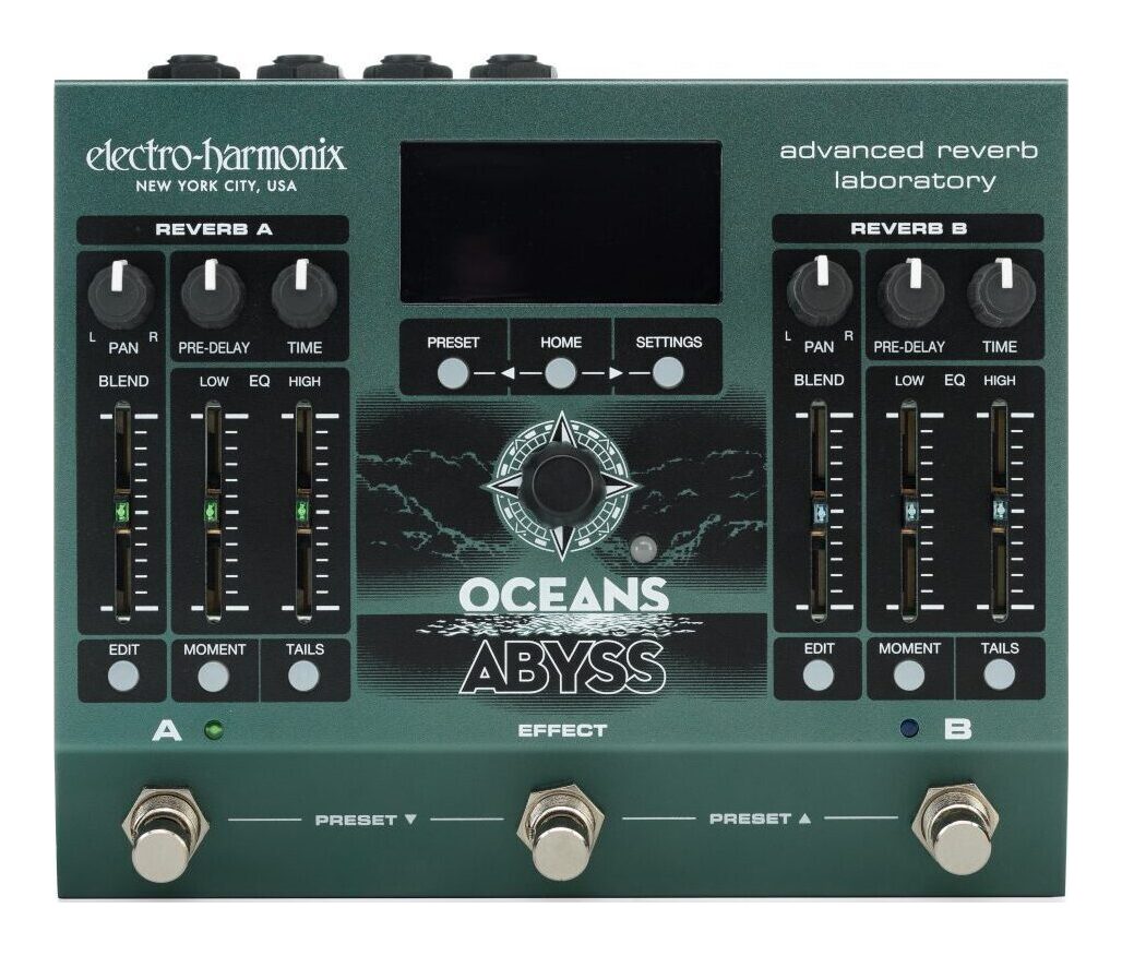 ELECTRO HARMONIX OCEANS ABYSS リバーブ ディレイ コーラス トレモロ EQ他搭載/国内正規品【送料無料】