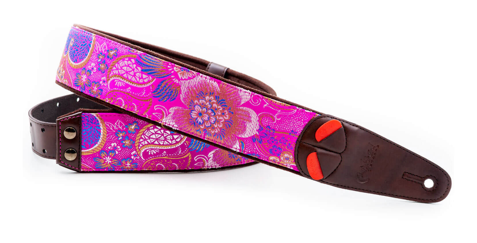 RightOn! STRAPS HOKKAIDO Pink ギター ベース ストラップ【送料無料】【ポイント5倍】