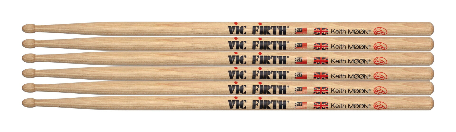 VIC FIRTH VIC-SKM/3ペア ヴィックファース KEITH MOON キースムーン シグネチャー ドラム スティック【送料無料】