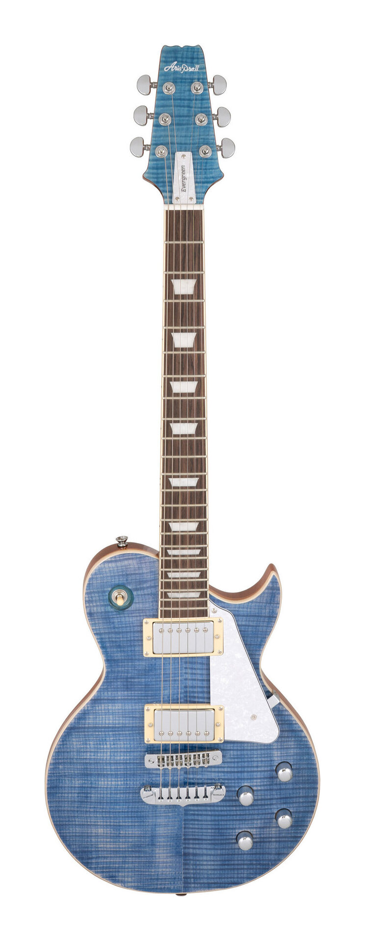 Aria ProII PE-AE200 LRBL (Lorelei Blue) エレキギター/ギグバッグ付【送料無料】【ポイント5倍】｜さくら山楽器