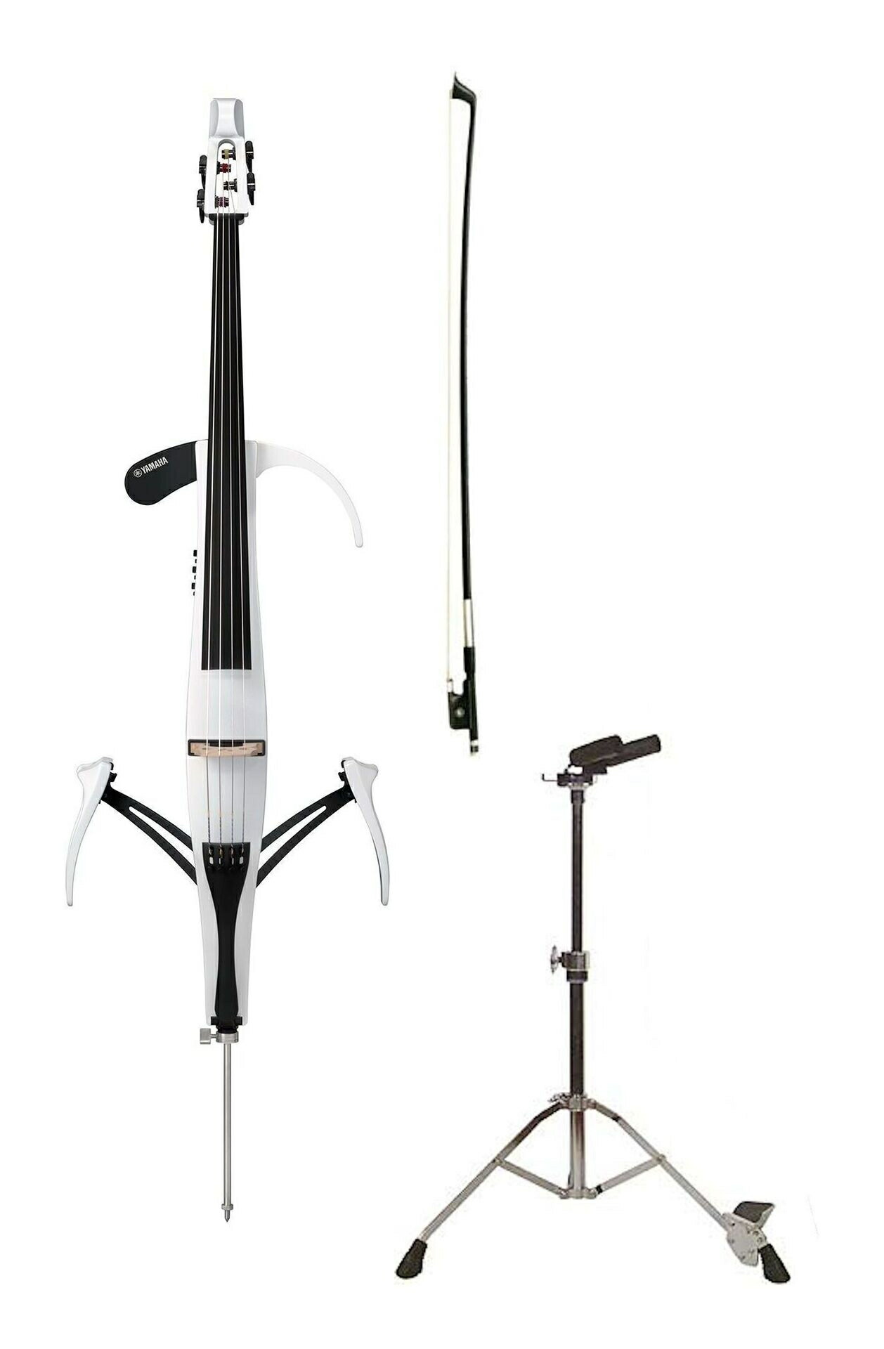 YAMAHA SVC300CPW/スタンド+弓/BST1+CBB301付 パールホワイト サイレントチェロ【送料無料】【代金引換不可】