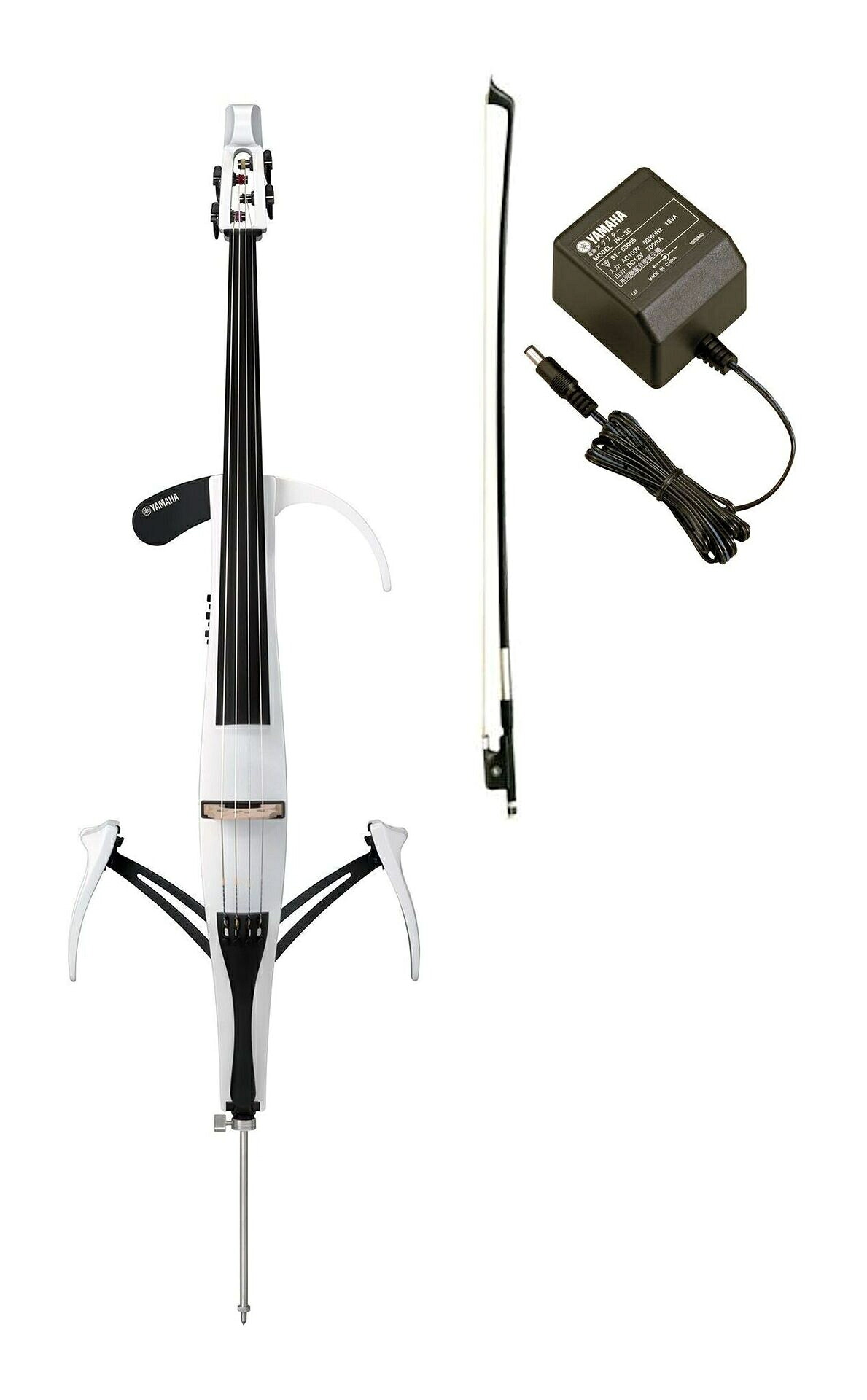 YAMAHA SVC300CPW/電源アダプター+弓/PA-3C+CBB301付 パールホワイト サイレントチェロ【送料無料】【代金引換不可】