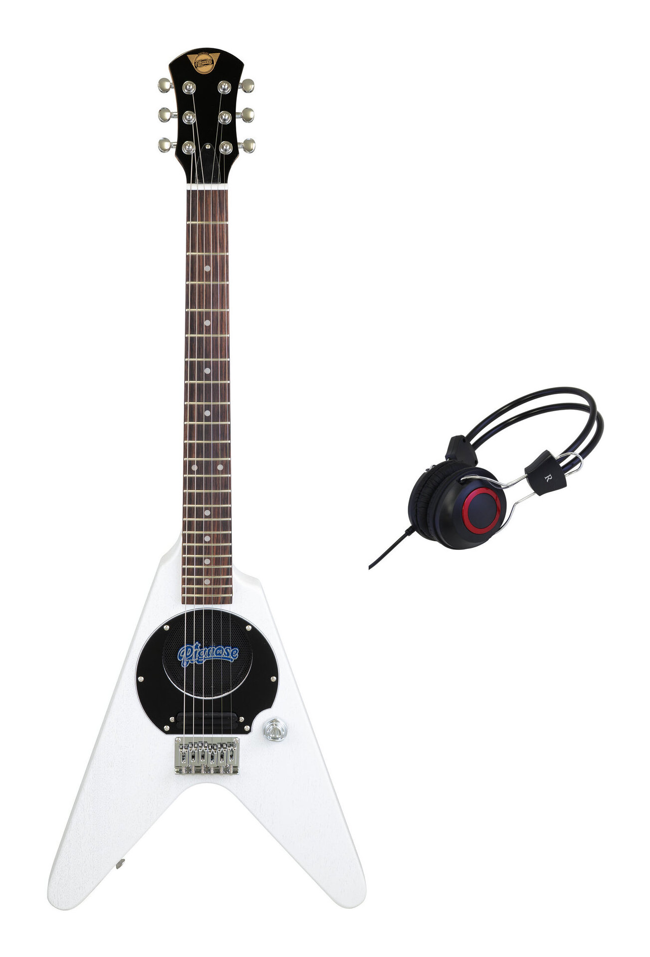 Pignose PGG-200V STWH (Stained White) スピーカー内蔵 エレキギター/ヘッドホン付【送料無料】｜さくら山楽器