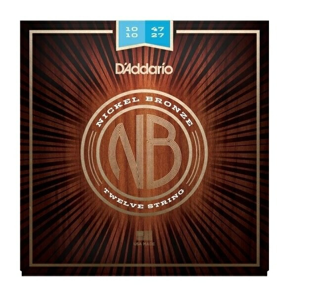 1872円 【​限​定​販​売​】 ダダリオ D'addario NB1047-12×3 Nickel Bronze Acoustic Guitar  Strings， Light 12-String， 10-47 アコースティックギター弦