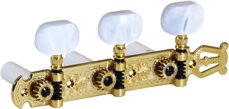 シャーラー Schaller CG Lyra GO31(13) [Gold/Acrylic(ボタン)/White(ポスト)] クラシックギター用ペグ(糸巻き)セット【送料無料】【ポイント5倍】