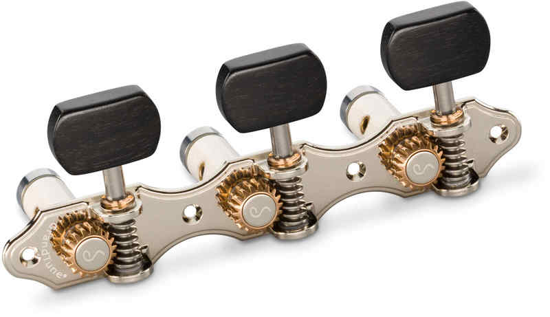 シャーラー Schaller GTC Hauser NI63(40) [Nickel/Ebony square(ボタン)/White deluxe(ポスト)] クラシックギター用ペグ(糸巻き)セット【送料無料】【ポイント5倍】 28,380円