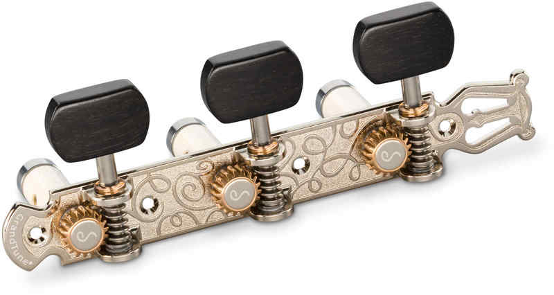 シャーラー Schaller GTC Lyra NI63(40) [Nickel/Ebony square(ボタン)/White deluxe(ポスト)] クラシックギター用ペグ(糸巻き)セット【送料無料】【ポイント5倍】 26,866円