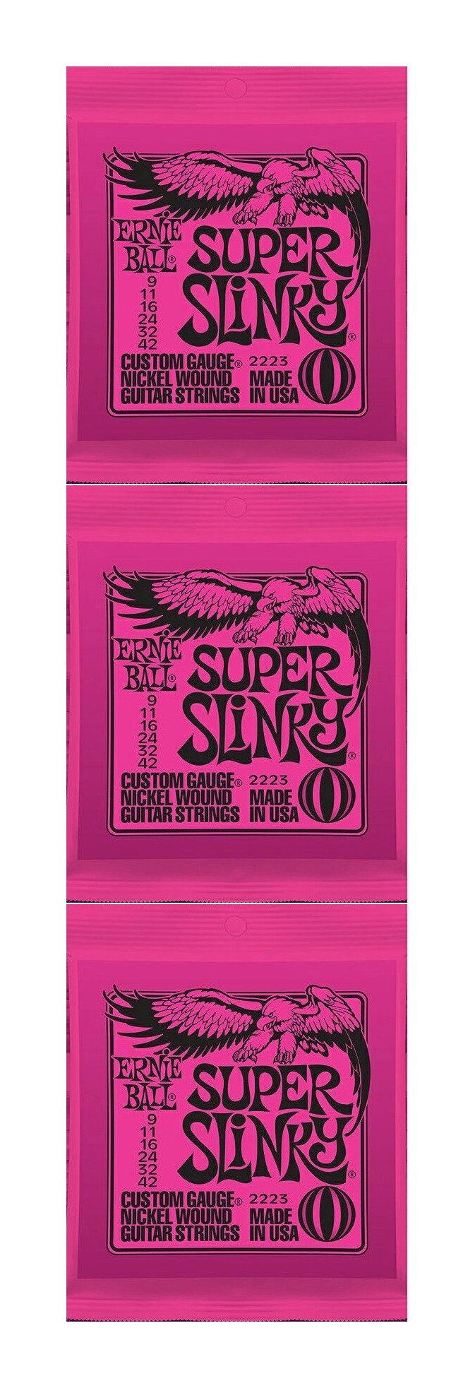 アーニーボール 【6セット】 ERNIE BALL 09-42 Super Slinky (2223