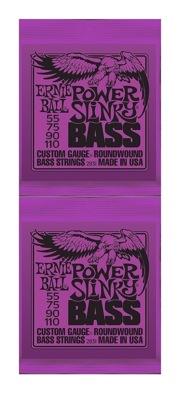 ERNIE BALL 2831 ×2セット POWER SLINKY[55-110] アーニーボール ベース弦【メール便発送・全国送料無料・代金引換不可】
