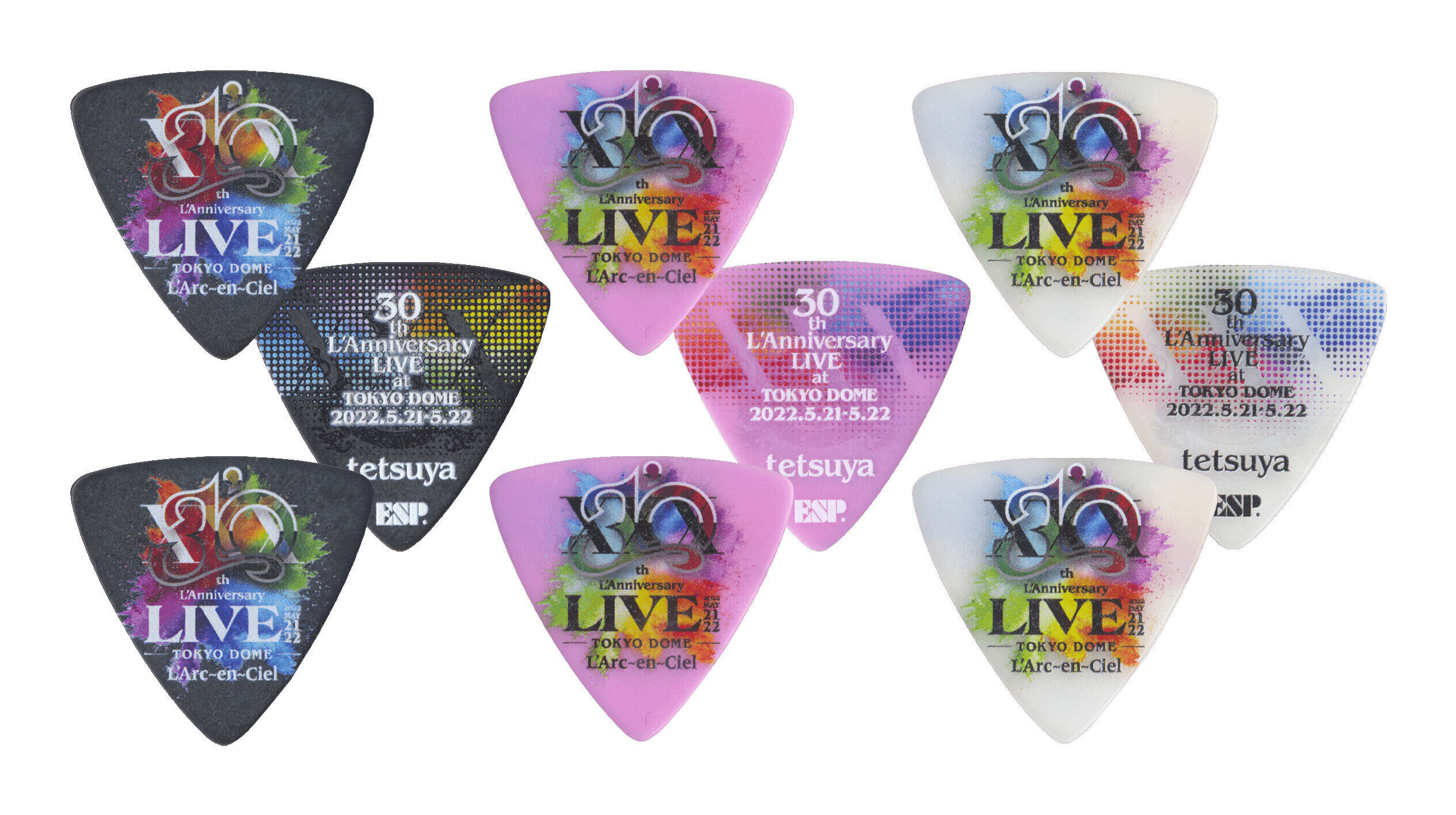 市場 ESP PA-LT10-30th 3色各3枚 Pick LIVE L'Arc-en-Ciel tetsuya 計9枚セット  L'Anniversary 30th