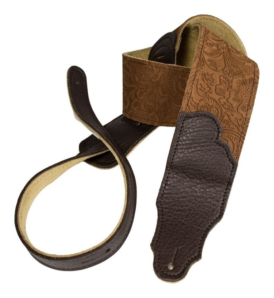 Franklin FSSE-CA-CH 本革 ギターストラップ レザー ストラップ Embossed Suede Guitar Strap【送料無料】