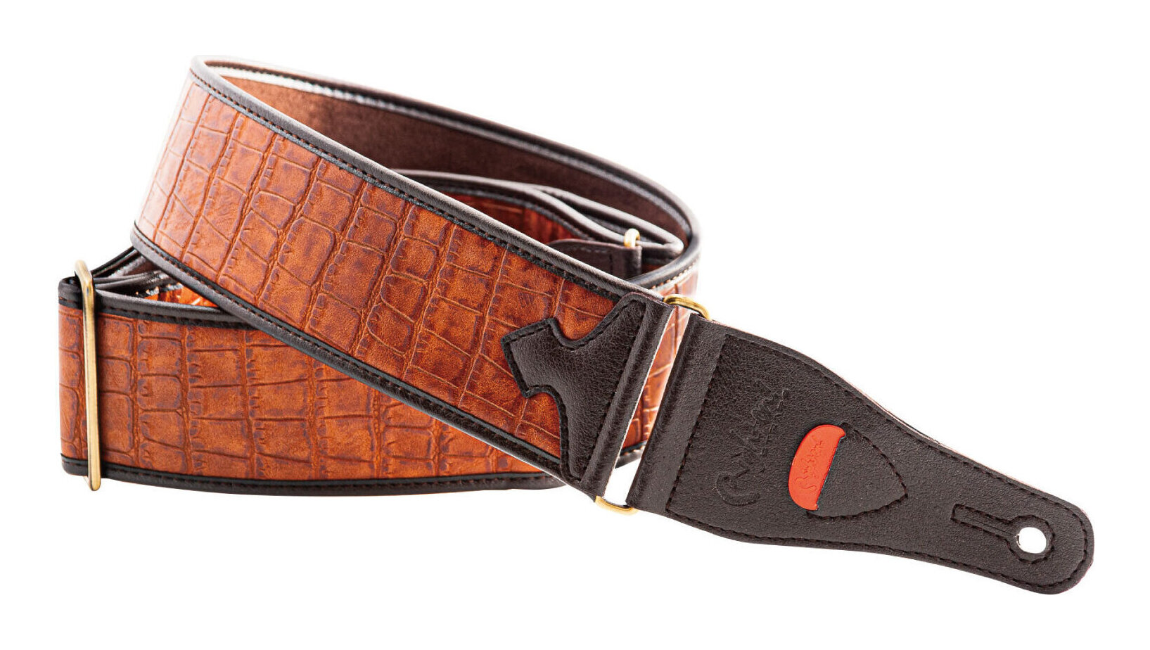 RightOn! STRAPS ALLIGATOR Woody ギター・ベース用ストラップ フェイクワニ革ストラップ【送料無料】【ポイント5倍】