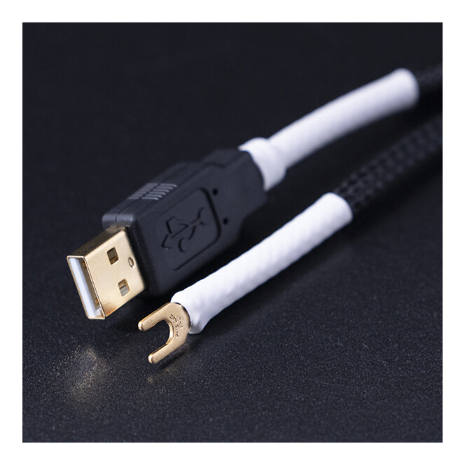 KOJO TECHNOLOGY Clone1UA アースケーブル 1.2m USB TYPE A-Y型端子(M4推奨)【メール便発送・全国送料無料・代金引換不可】