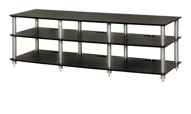Sound Magic AV33BS 黒いこと棚板/しろがね色突っ支い棒 Design Edition オーディオ仕合わせ【貨物輸送無料】【通貨価値取り替えっこ不可】