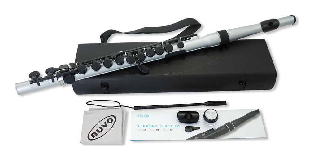 NUVO N235SFSB STUDENT FLUTE 2.0 シルバー/ブラック C足部管標準装備 プラスチック製 フルート C調【送料無料】