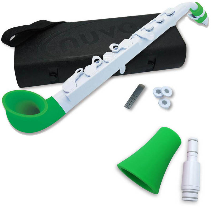 NUVO N520JWGN + N515SWGN jSax 2.0 White / Green ホワイト / グリーン プラスチック製 サックス/ストレートベル付【送料無料】