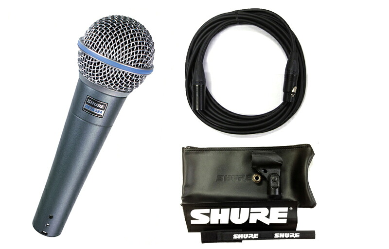 【CANAREマイクケーブル付7点セット】SHURE BETA58A(CANAREマイクケーブル付) ボーカル用/正規品2年保証【送料無料】｜さくら山楽器