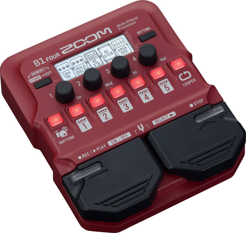 ZOOM B1 FOUR ズーム エフェクト＆アンプモデル、ルーパー、ドラムマシン【送料無料】