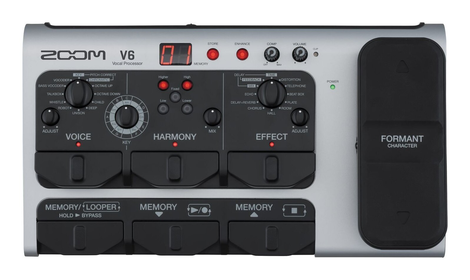 ZOOM V6-SP プロ仕様ボーカルマルチエフェクトペダル【送料無料】【ポイント5倍】|さくら山楽器