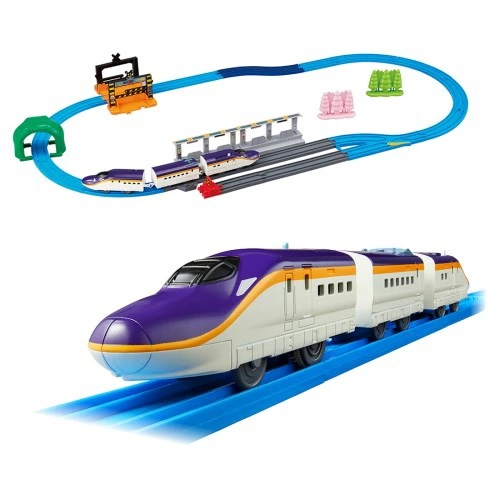 【送料無料】【対応】 プラレール 連結！E8系つばさ＆トミカアーチ踏切セット 鉄道玩具 電車 連結車両 鉄道模型 電車おもちゃ 男の子 プレゼント 誕生日 プレゼント 誕生日 プレゼント クリスマス プレゼント タカラトミー