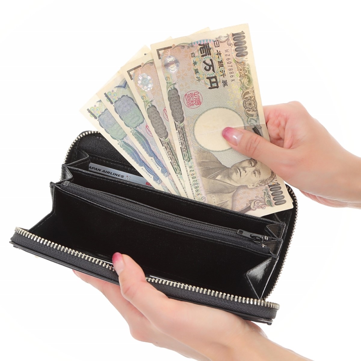 ダイヤモンドパイソン黄金錦蛇ニシキヘビラウンド財布金運アップ蛇革牛革コンビ(瓢箪根付)