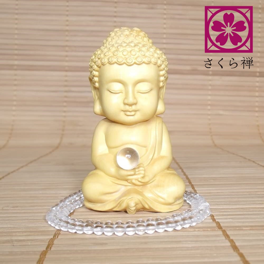 大仏さま水晶❀大中小 楽天市場】【天然水晶 ミニ大仏くん 彫刻 置物】高さ35mm-40mm