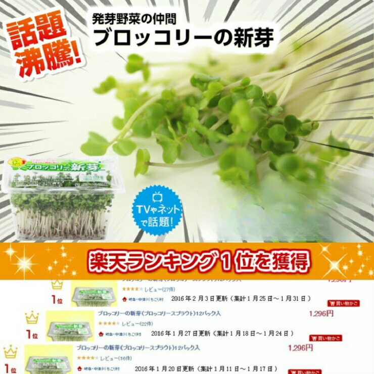 ブロッコリーの新芽 プレミアム サラダ カット済み野菜 ブロッコリー スプラウト 発芽野菜 1g カット野菜