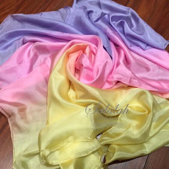 絹地100％グラデーション頭を覆う物 Purple Pink Yellow パープル サクラ色 黄色 高品質 木の実社交ダンス御召しもの 御召しもの 御召しもの 習い事御召しもの 習い事御召しもの 習い事着 上演 告げ知らせる会