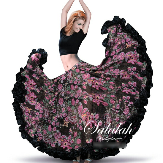 楽天市場】25ヤードジプシースカートサテンカラフル5色仕様 ベリー