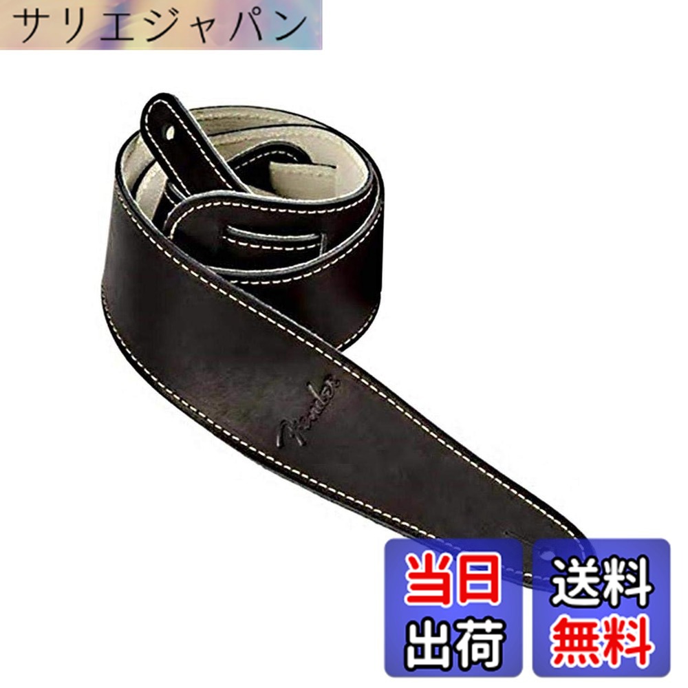 【送料無料】Fender フェンダー ストラップ BALL GLOVE LEATHER STRAP 色：ブラック、サイズ：160cm｜サリエジャパン