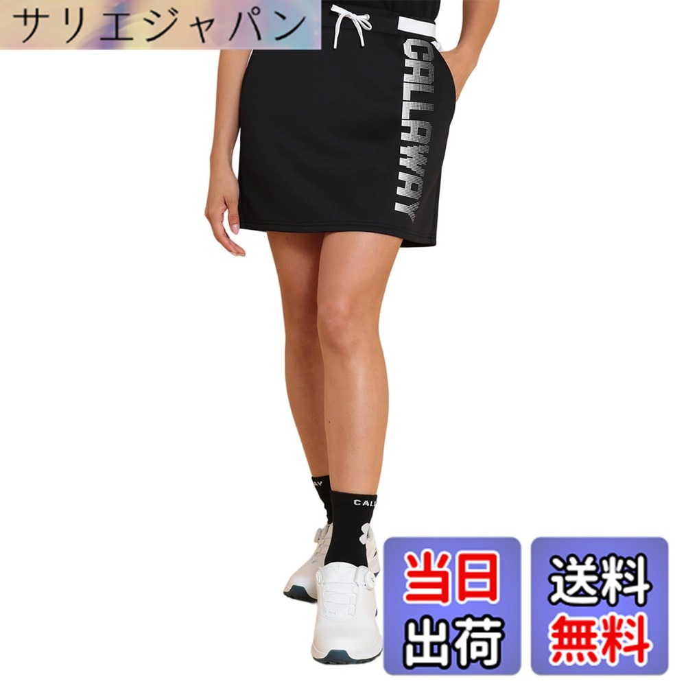 【貨物輸送無料】Callaway(キャロウェイ) レディース スコート(エニタイムスウェット) / ゴルフ / C24228205レディース 色：1010_黒いこと、大きさ：L