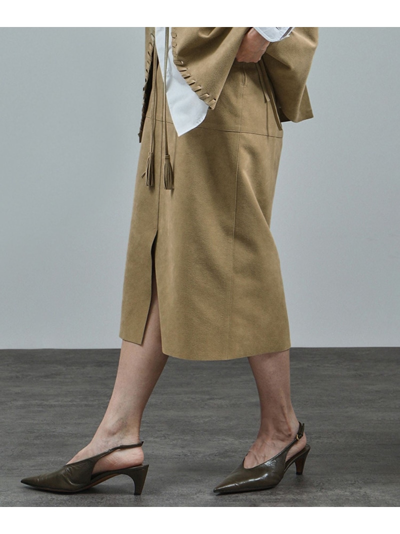 【SALE／50%OFF】Ultrasuede(R)スエードスカート / セットアップ対応 SALON adam et rope' サロン アダム エ ロペ スカート その他のスカート ブラウン ベージュ【RBA_E】【送料無料】[ Fashion]